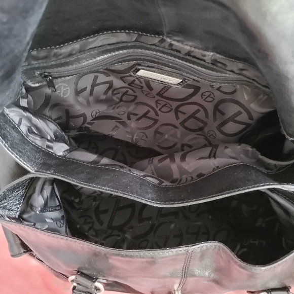 FRANCESCO BIASIA LARGE BLACK LEATHER SATCHEL - Picture 5 of 8